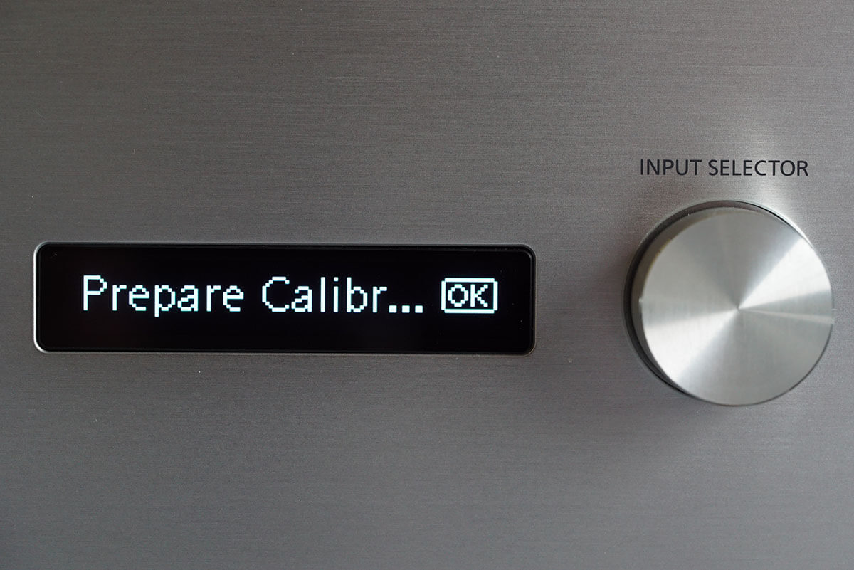 Prepare Calibration Recordモードのディスプレイ