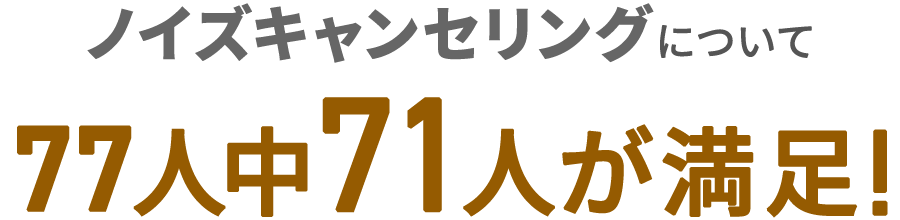 音質について 77人中77人が満足！